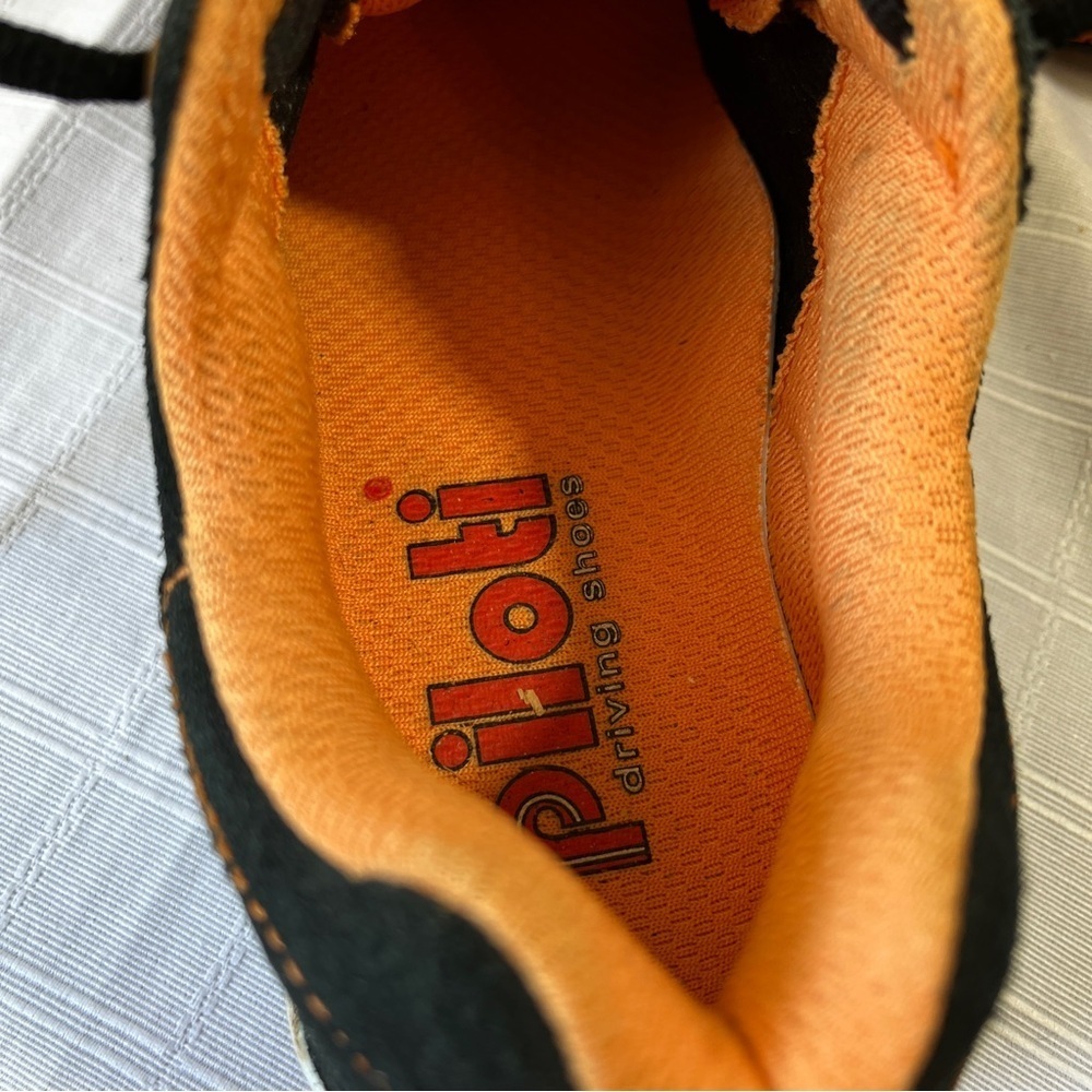 Piloti Prototipo Black and Orange Suede Driving Shoes Men's 6.5 Racecar Quality - Picture 13 of 13
